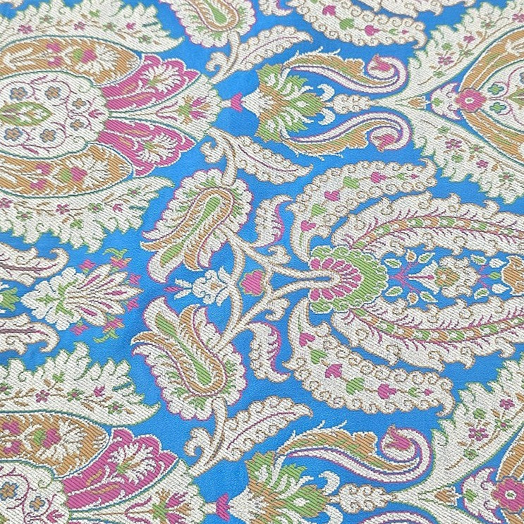 Paisley Banaras Fabric - EB13430 - Flat Fabric