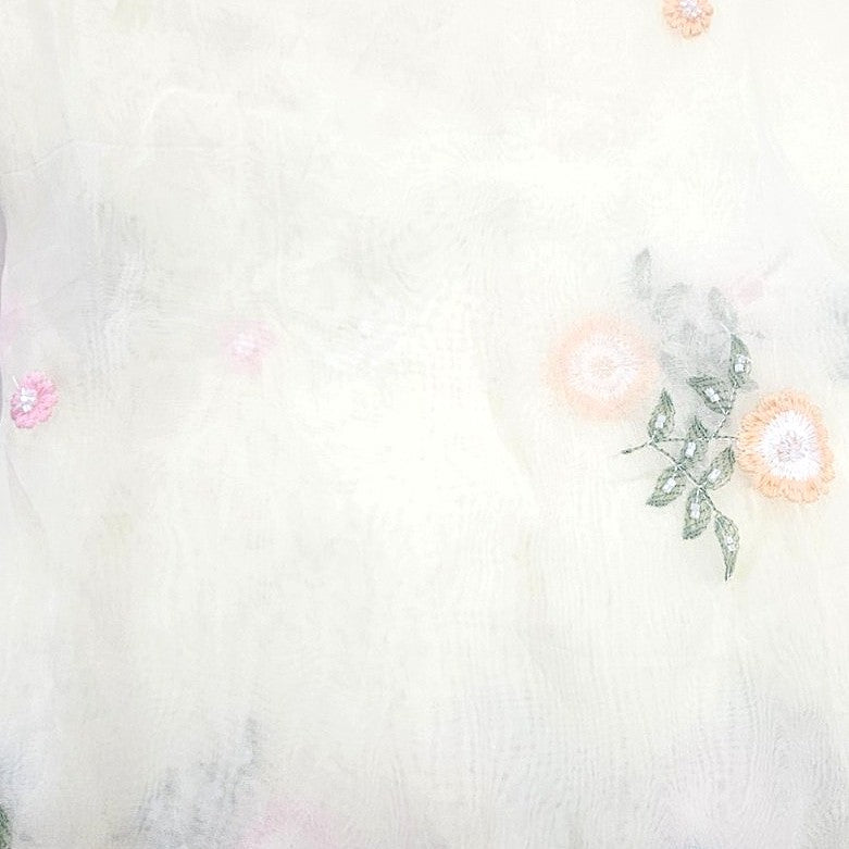 Embroidery Crepe Fabric - EB13446 - Flat Fabric