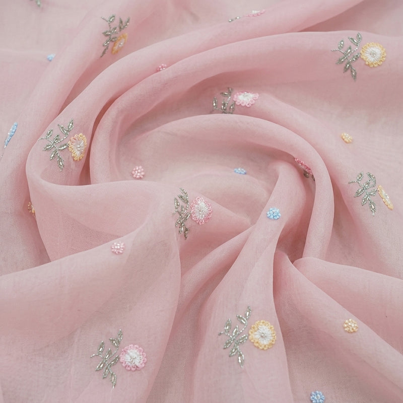 Embroidery Crepe Fabric - EB13447 - Swirl