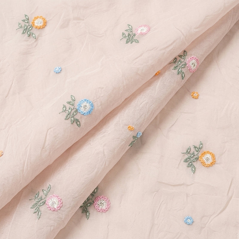 Embroidery Crepe Fabric - EB13447 - Folds