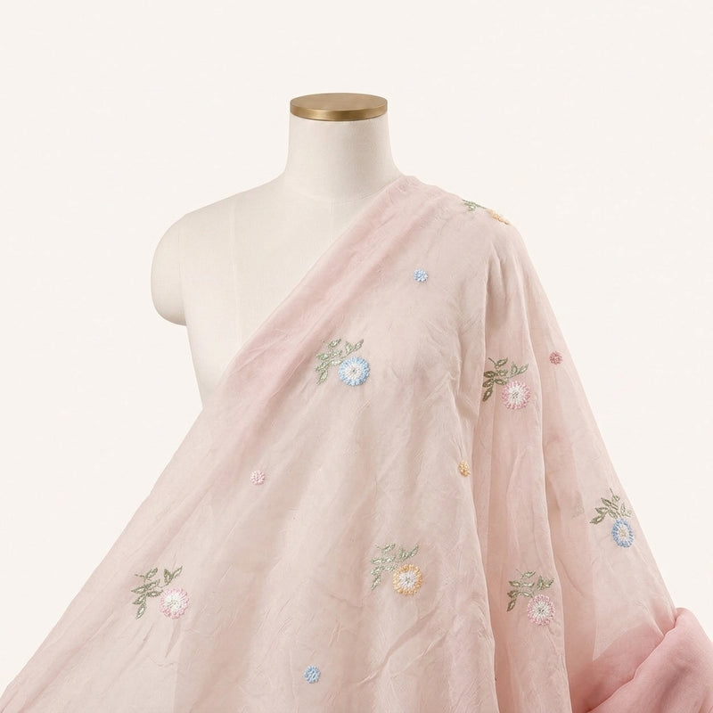 Embroidery Crepe Fabric - EB13447 - Saree Drape
