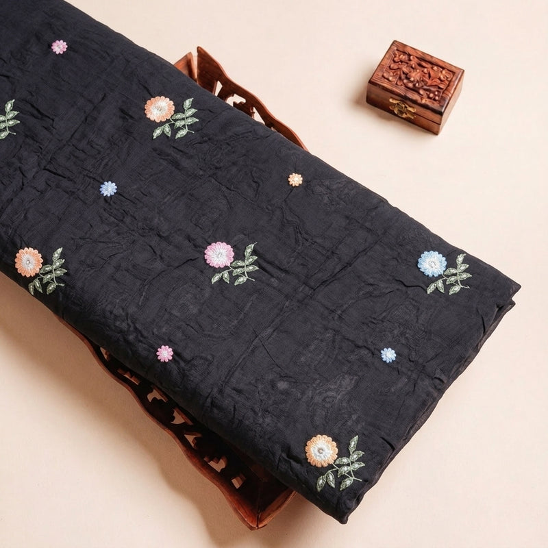 Embroidery Crepe Fabric - EB13448 - Tray
