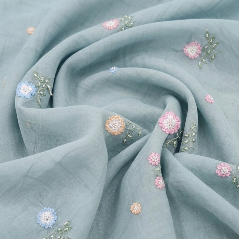 Embroidery Crepe Fabric - EB13449 - Swirl