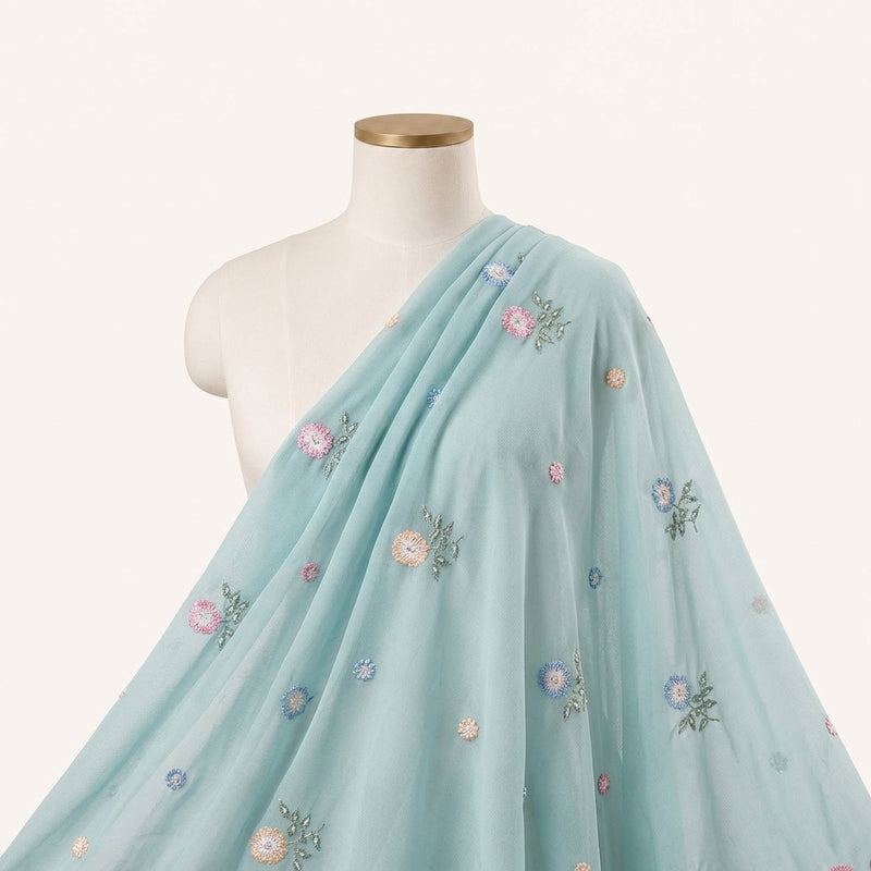 Embroidery Crepe Fabric - EB13449 - Saree Drape