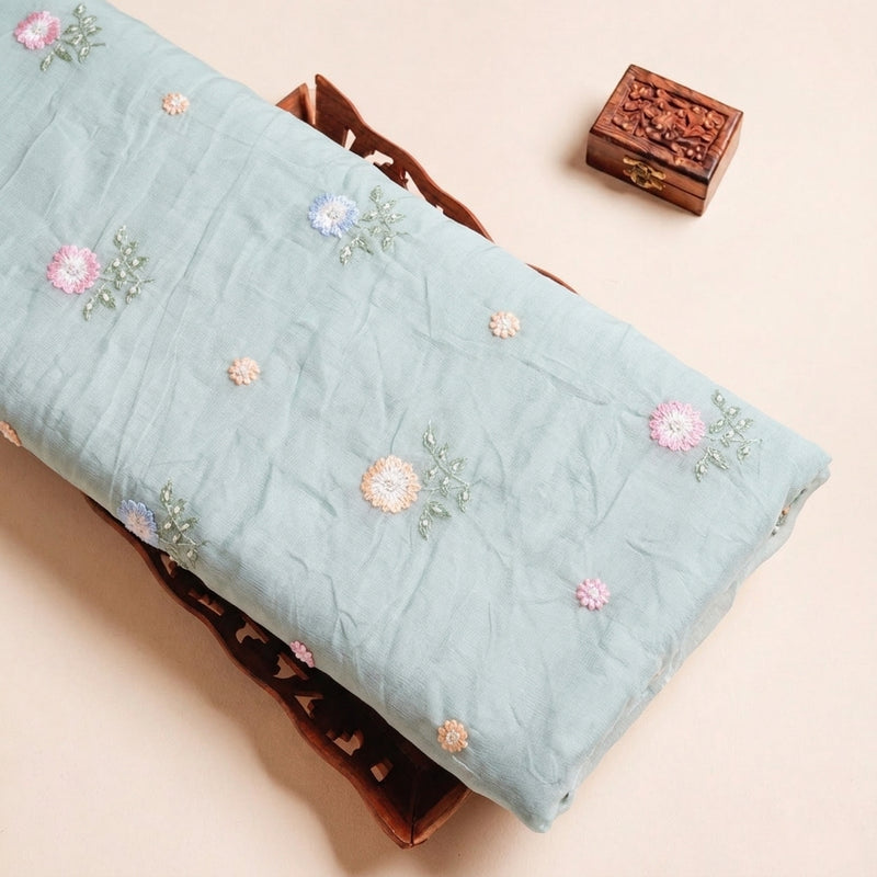 Embroidery Crepe Fabric - EB13449 - Tray