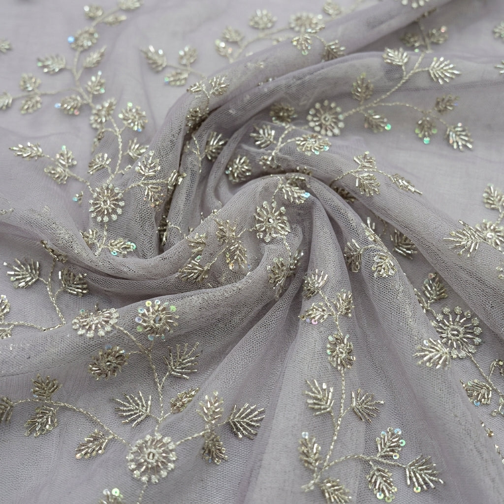 Embroidery Net Fabric - EB13466 - Swirl
