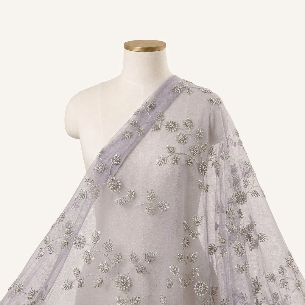Embroidery Net Fabric - EB13466 - saree_drape