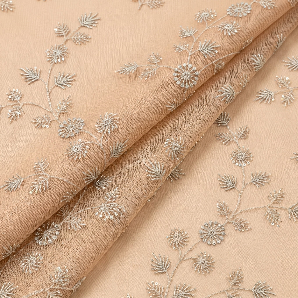 Embroidery Net Fabric - EB13468 - folds