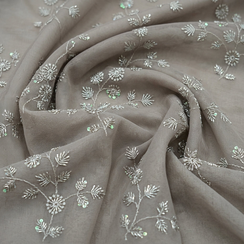 Embroidery Net Fabric - EB13469 - Swirl