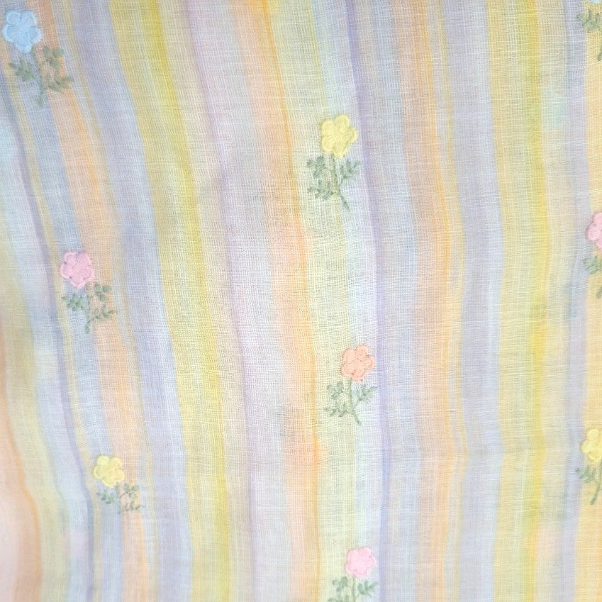 Embroidery Linen Fabric - EB13470 - Flat fabric