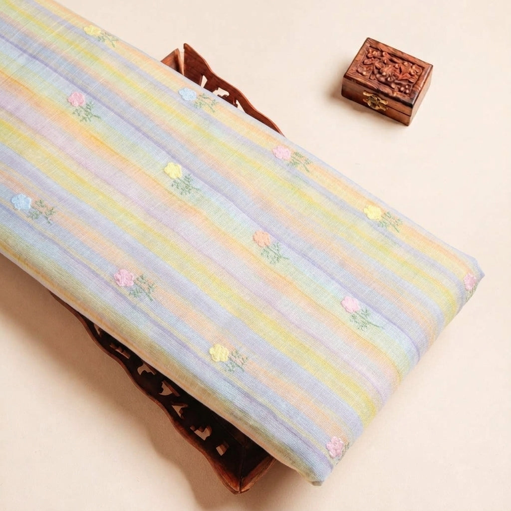 Embroidery Linen Fabric - EB13470 - tray_3