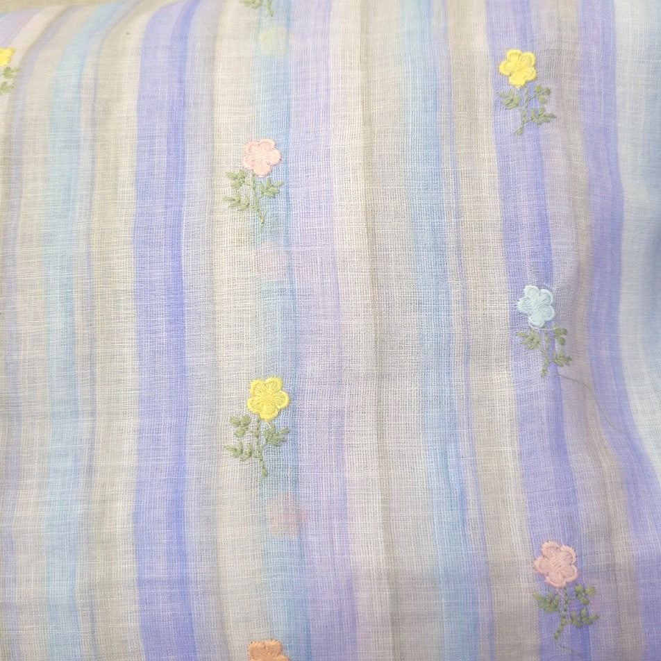 Embroidery Linen Fabric - EB13473 - Flat fabric