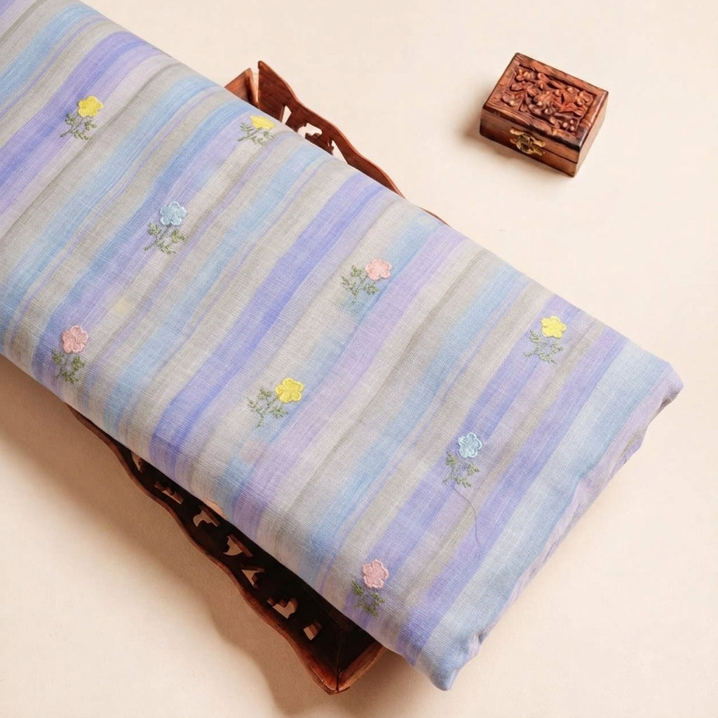 Embroidery Linen Fabric - EB13473 - tray_3