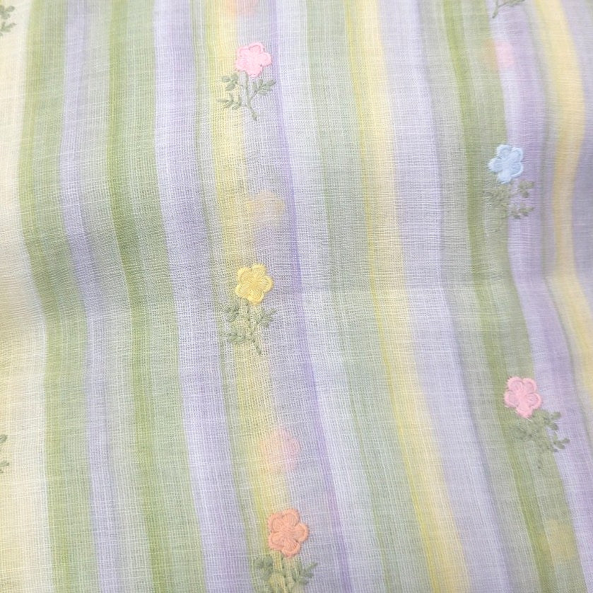 Embroidery Linen Fabric - EB13474 - Flat fabric