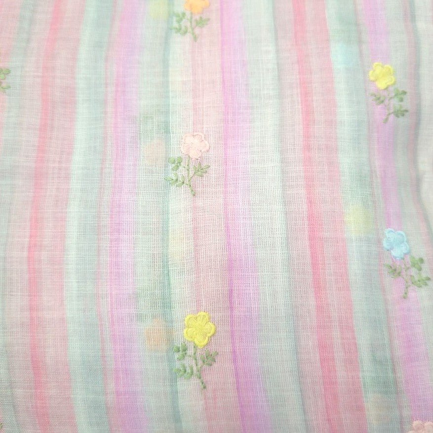 Embroidery Linen Fabric - EB13475 - Flat fabric