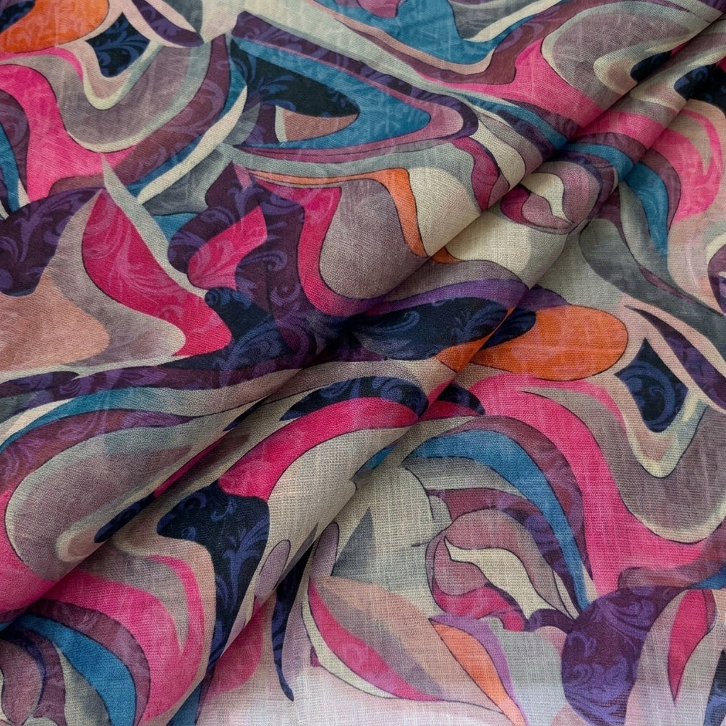 Abstract Linen Fabric - EB13477 - folds