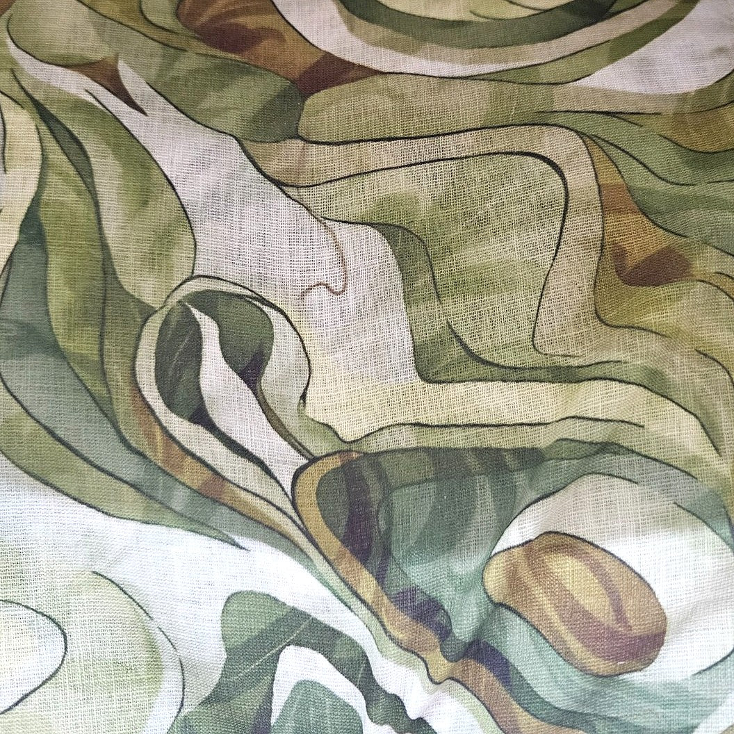 Abstract Linen Fabric - EB13479 - Flat fabric