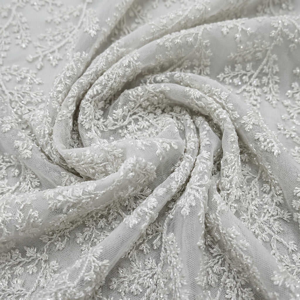 Embroidery Net Fabric - EB13516 - Swirl