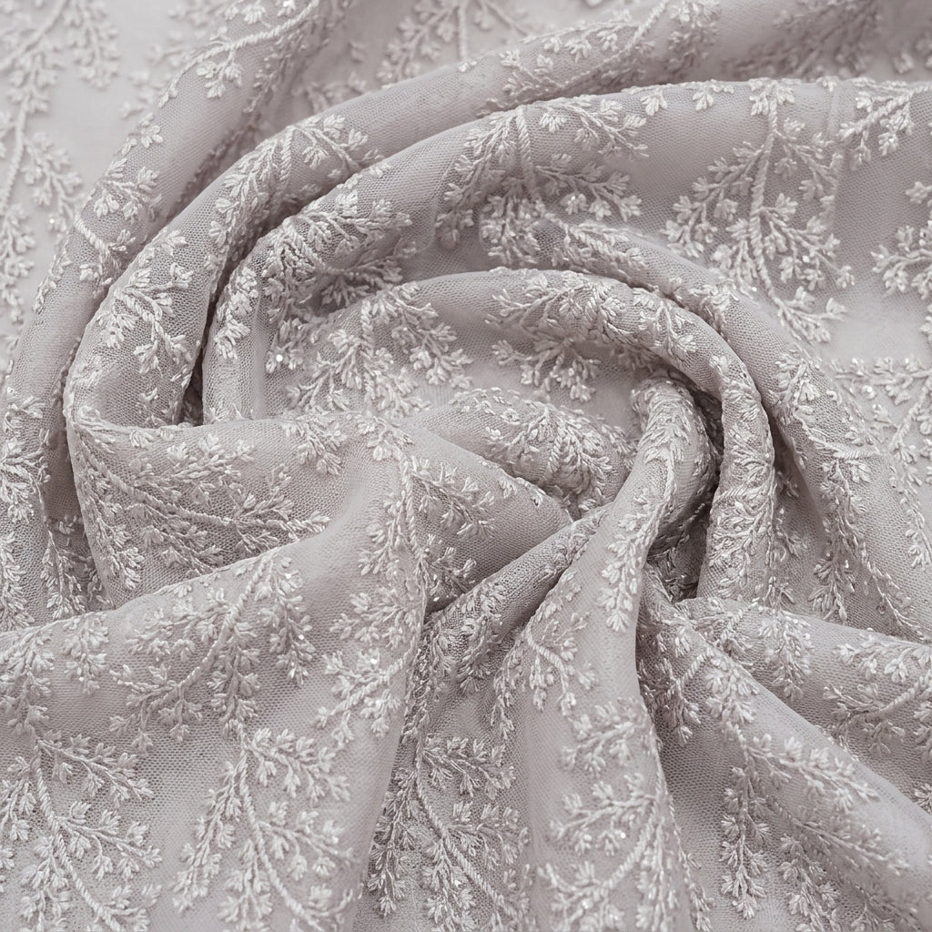 Embroidery Net Fabric - EB13517 - Swirl