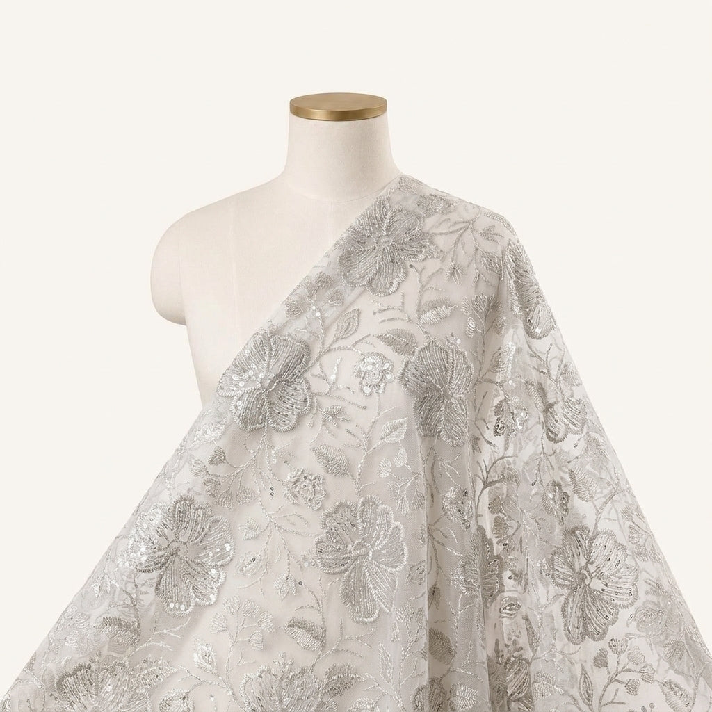 Embroidery Beige Embroidery Georgette Fabric Draped as a saree