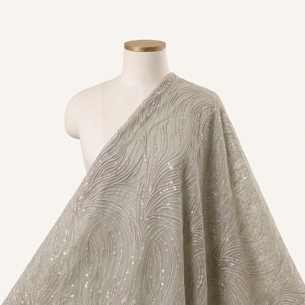 Embroidery Rose Gold Embroidery Georgette Fabric Draped as a saree