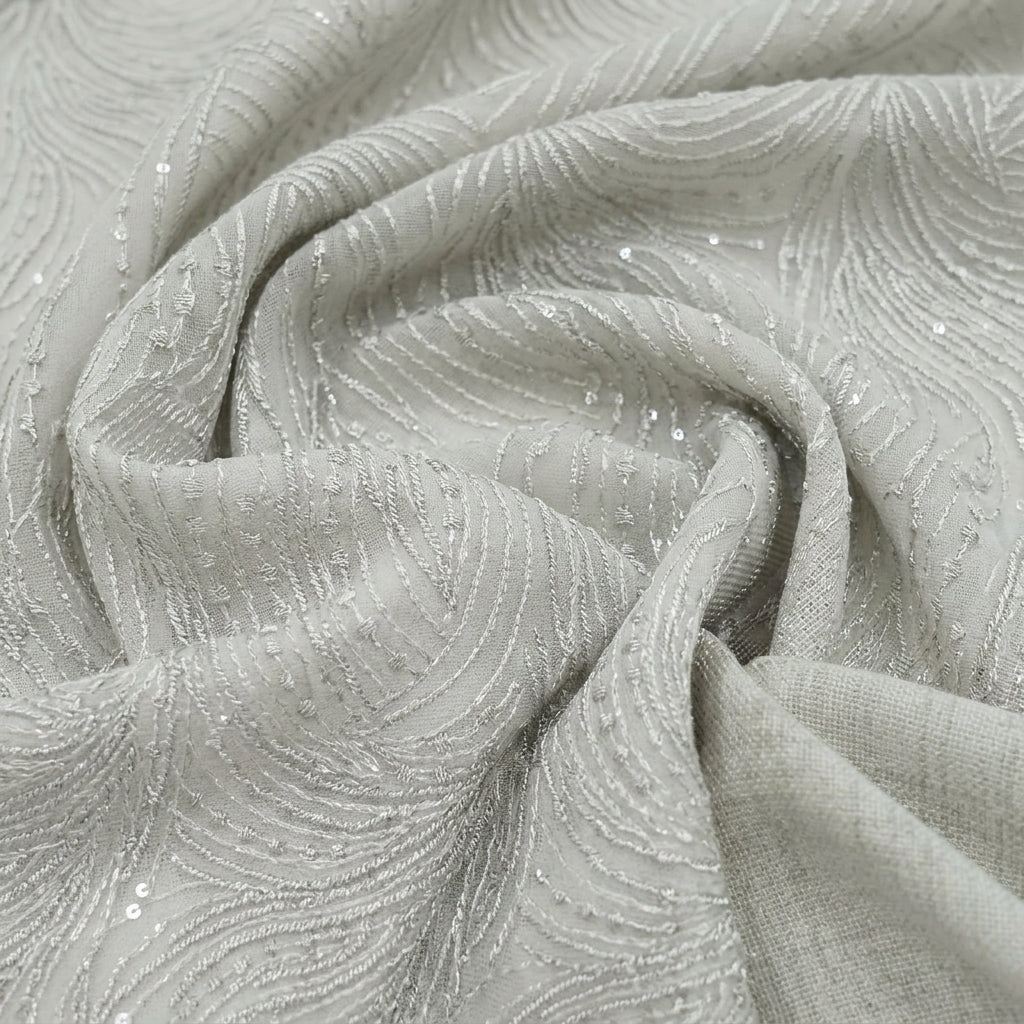 Embroidery Net Fabric - EB13532 - Swirl