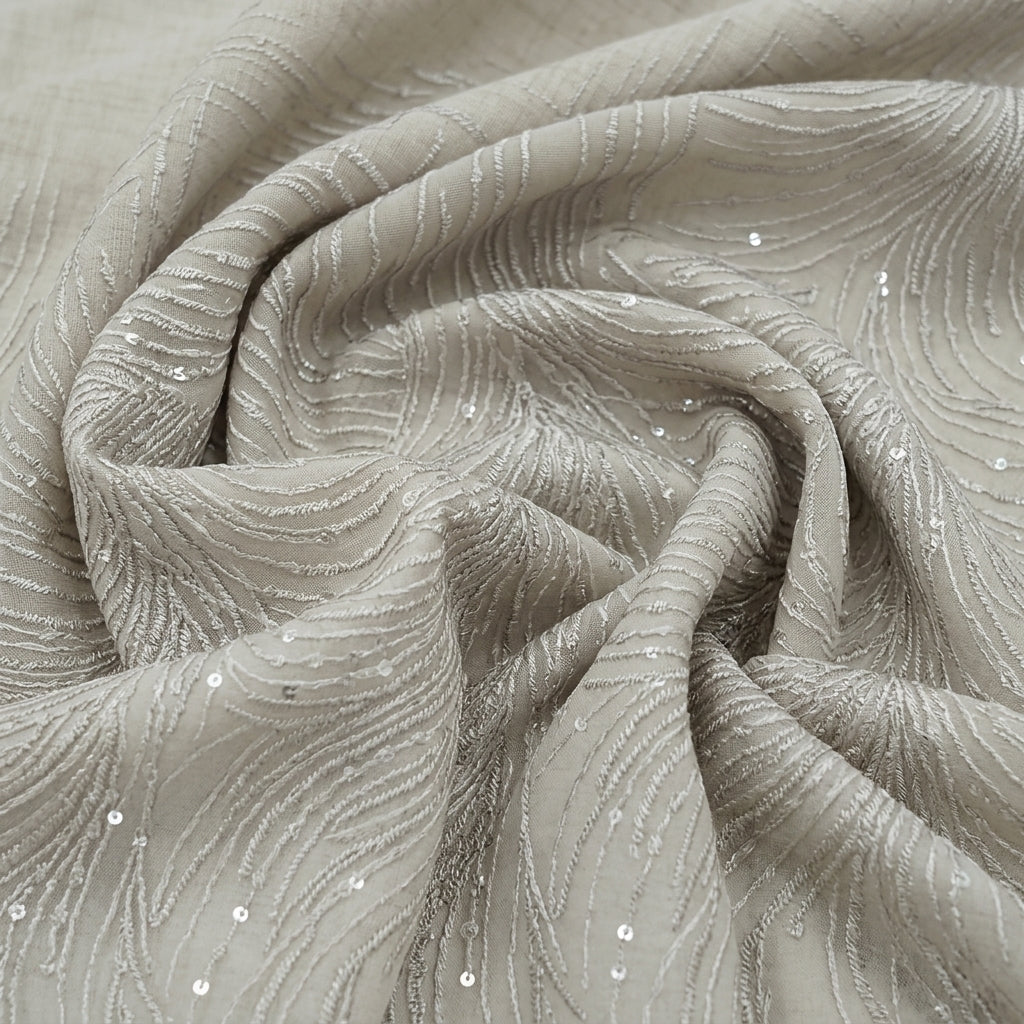 Embroidery Net Fabric - EB13533 - Swirl