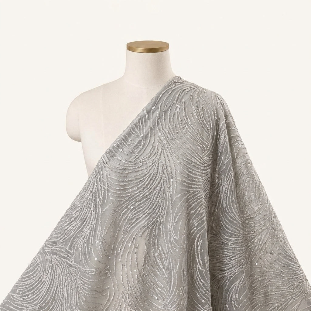 Embroidery Net Fabric - EB13533 - saree_drape
