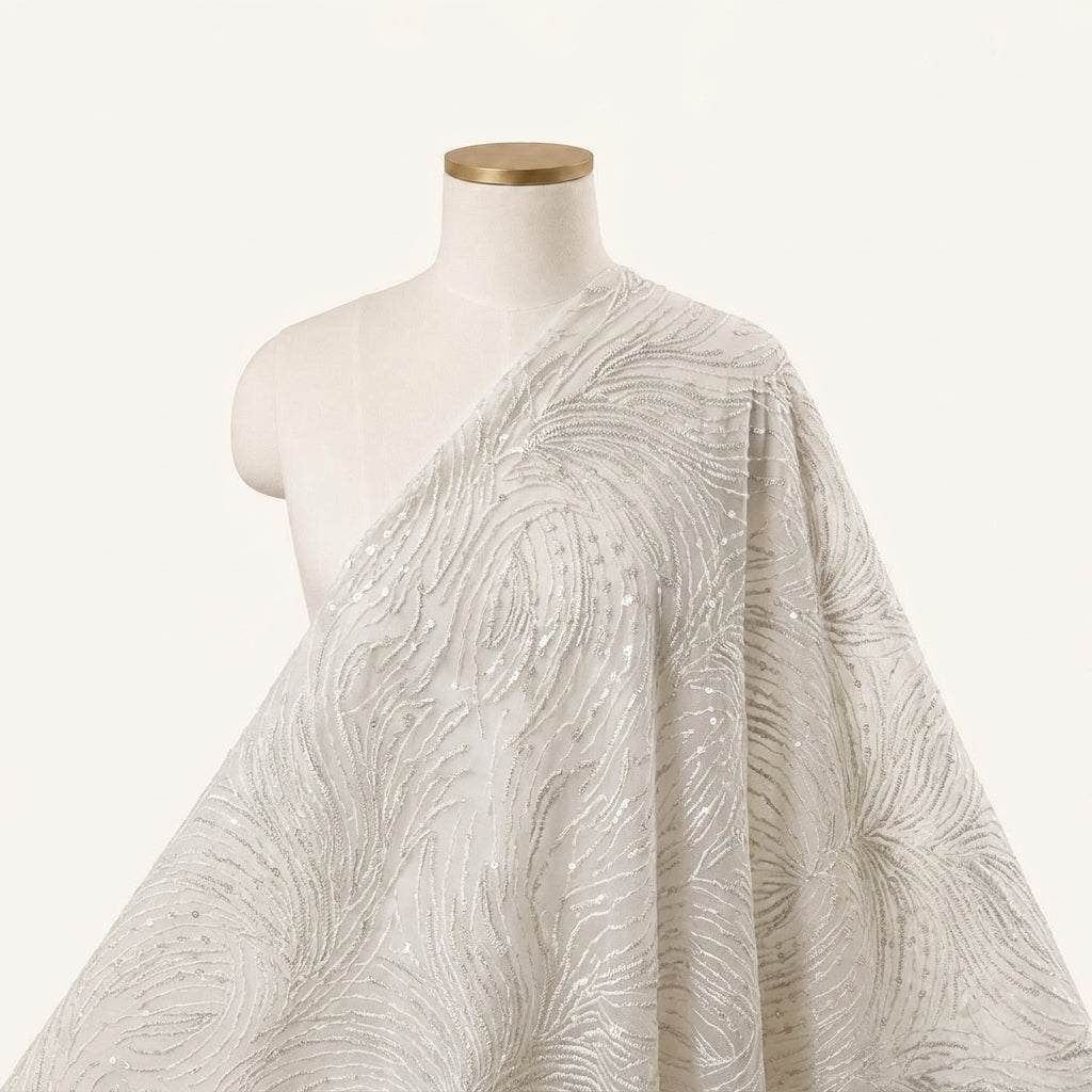 Embroidery Net Fabric - EB13534 - saree_drape