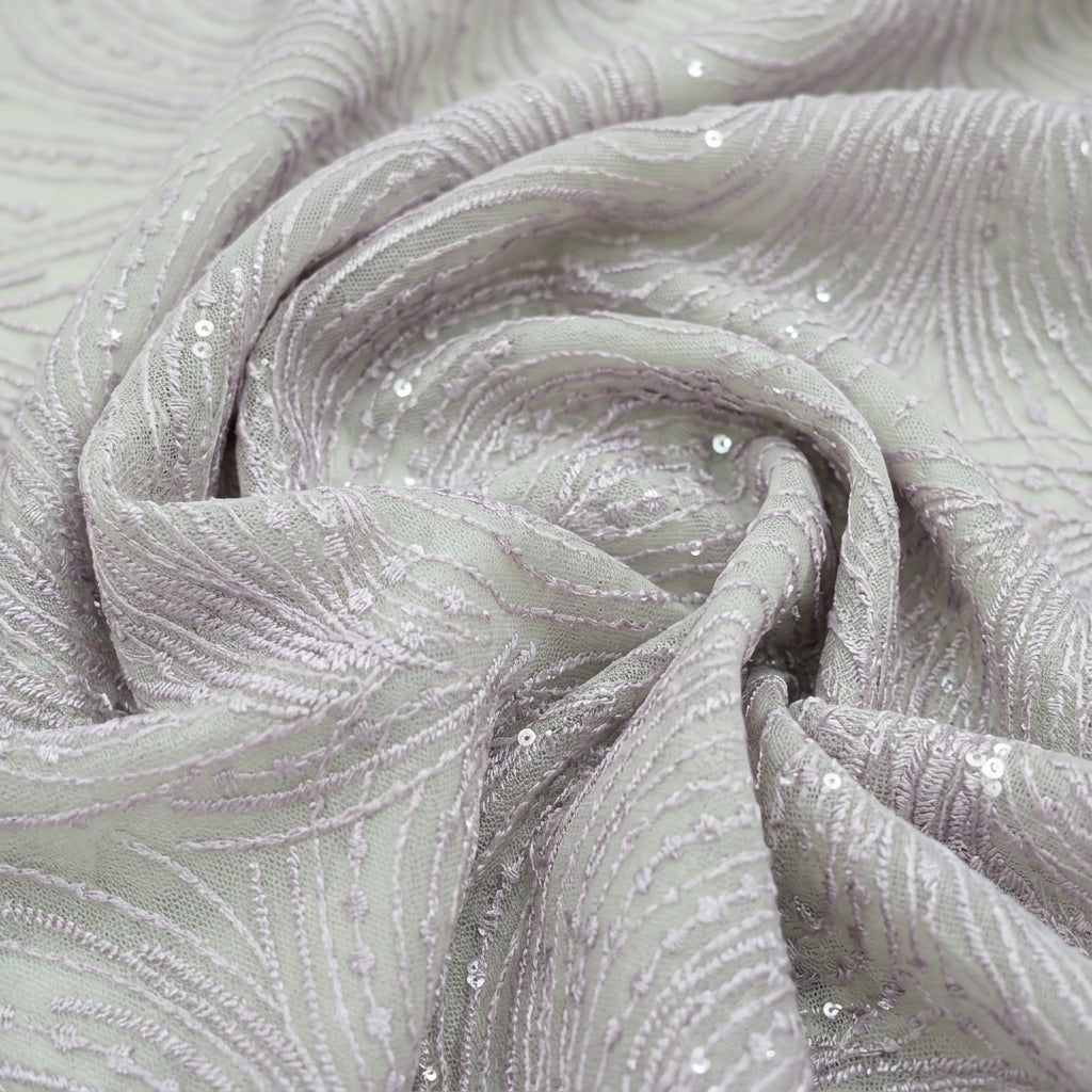 Embroidery Net Fabric - EB13537 - Swirl