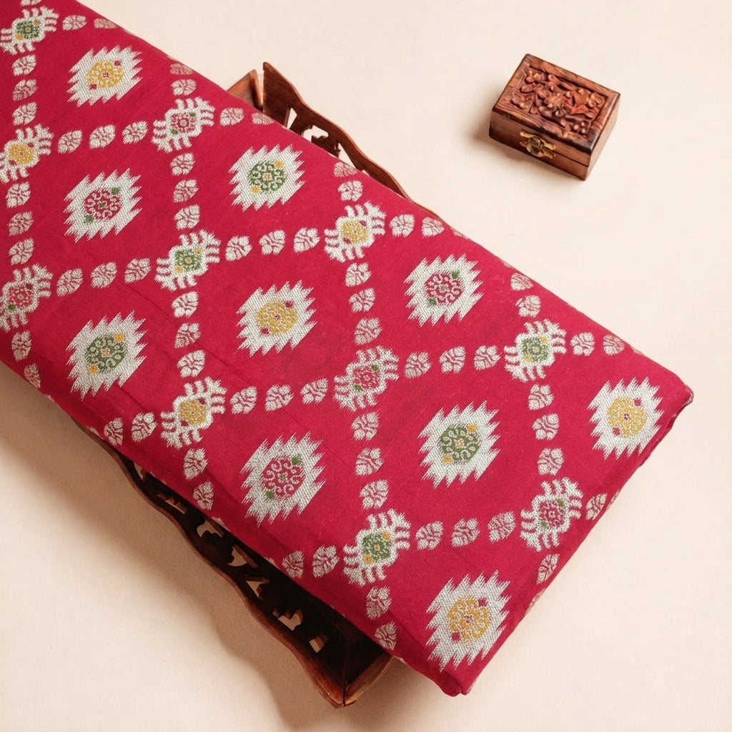 Ikat Semi Banaras Fabric - EB13538 - tray_3