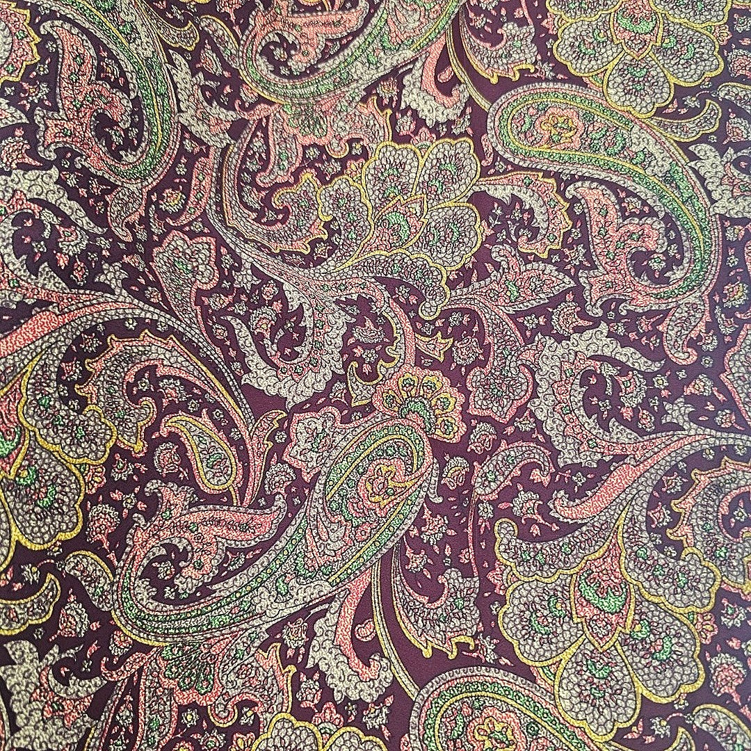 Paisley Crepe Fabric - EB13551 - Flat fabric