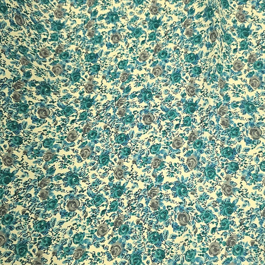 Floral Crepe Fabric - EB13552 - Flat fabric