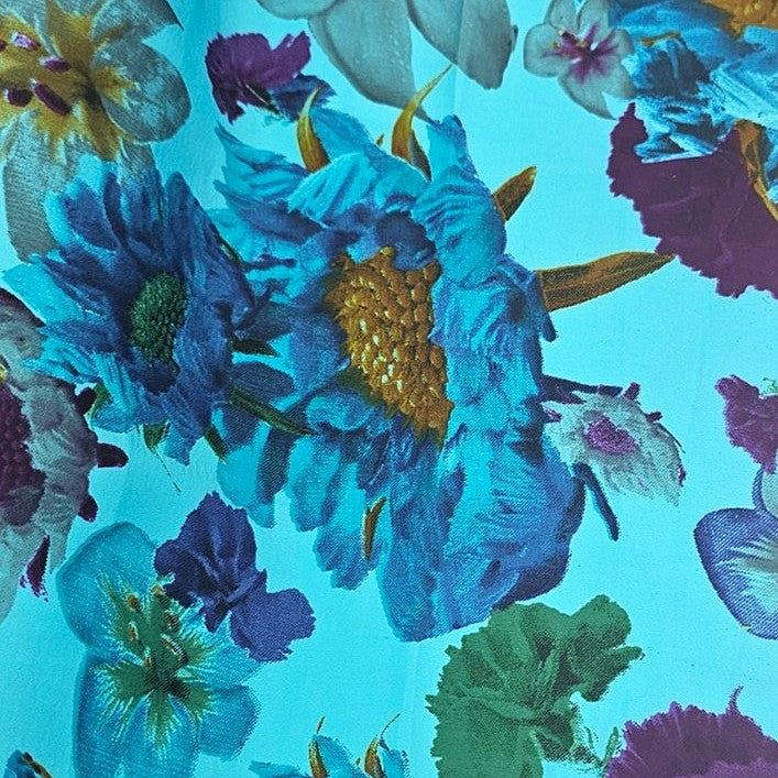Floral Crepe Fabric - EB13554 - Flat fabric