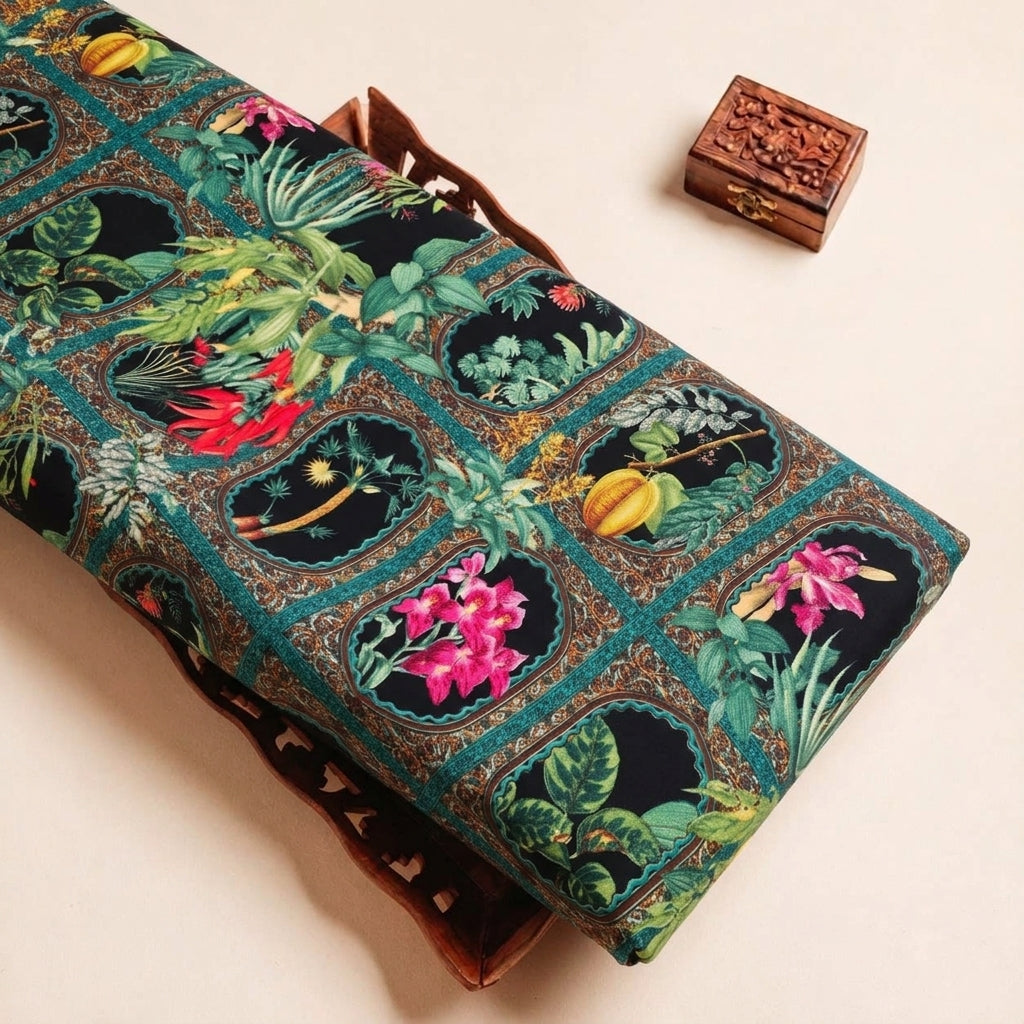 Floral Crepe Fabric - EB13558 - tray_3