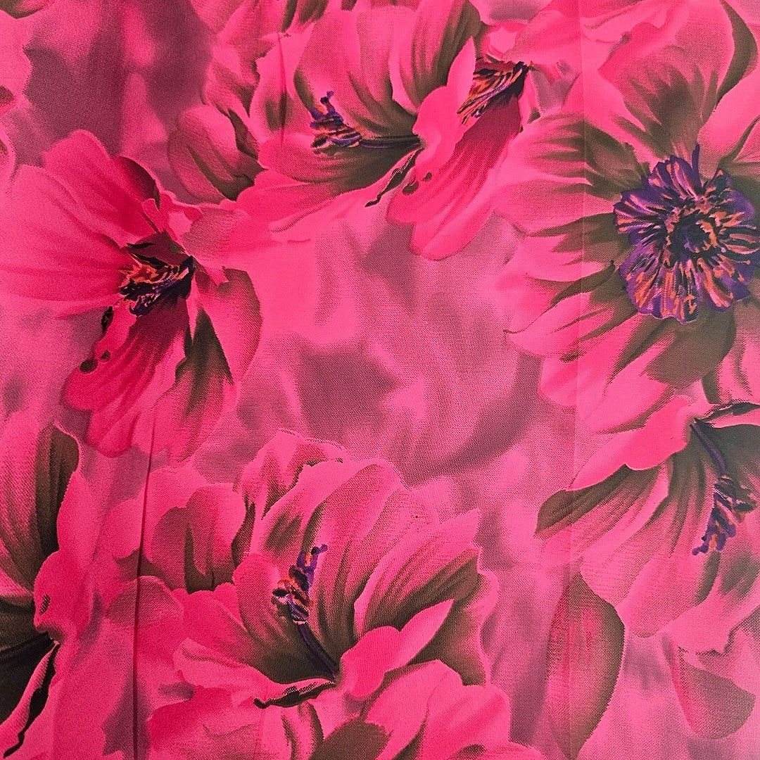 Floral Crepe Fabric - EB13559 - Flat fabric