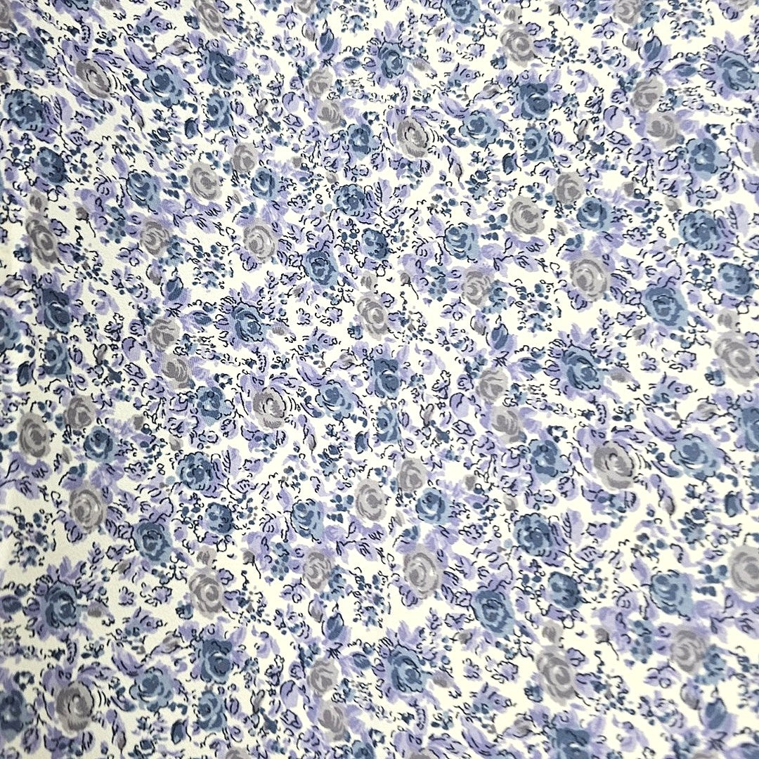 Floral Crepe Fabric - EB13560 - Flat fabric