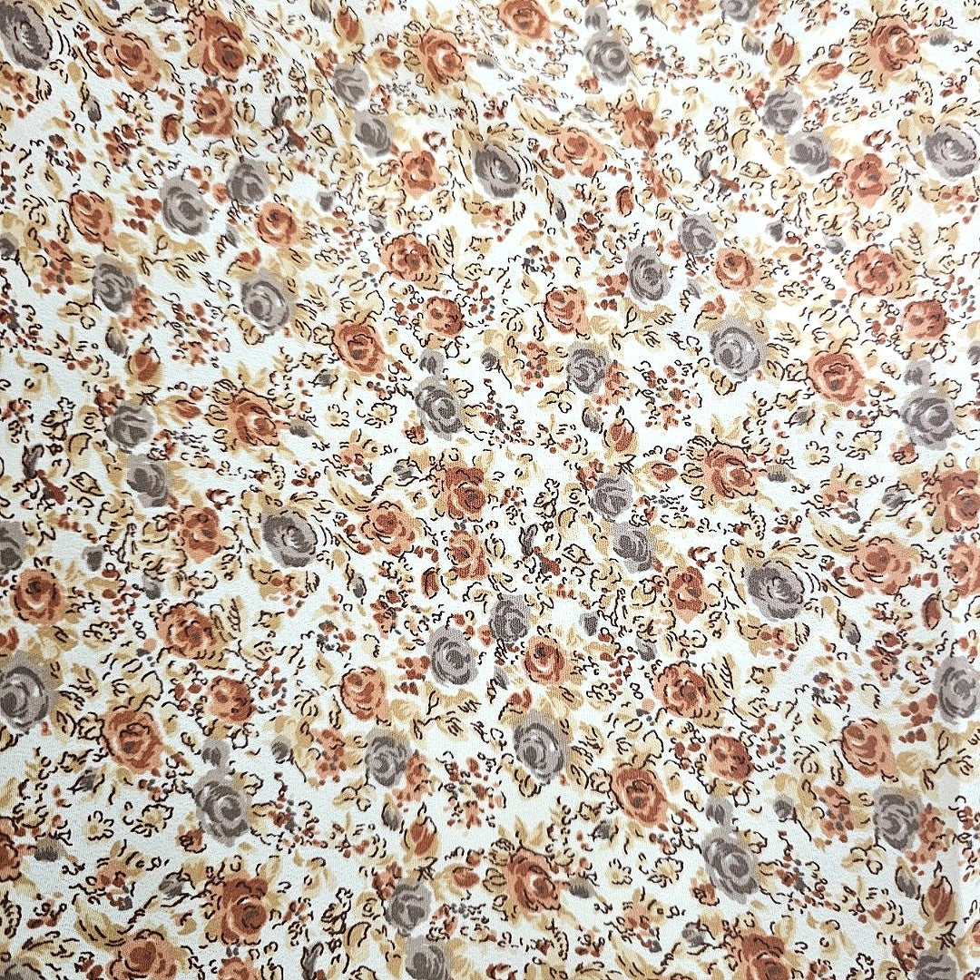 Floral Crepe Fabric - EB13561 - Flat fabric