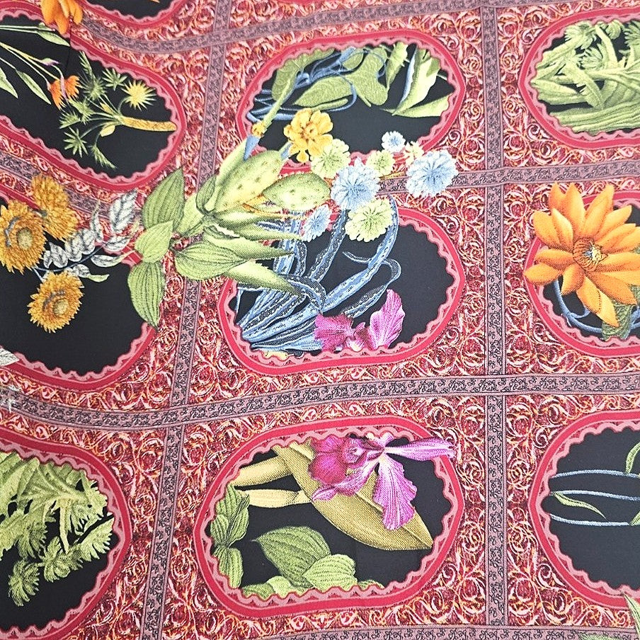 Floral Crepe Fabric - EB13562 - Flat fabric