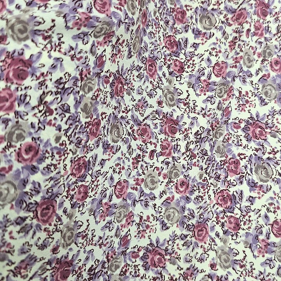 Floral Crepe Fabric - EB13563 - Flat fabric