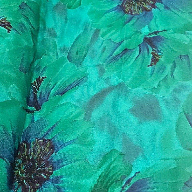 Floral Crepe Fabric - EB13565 - Flat fabric