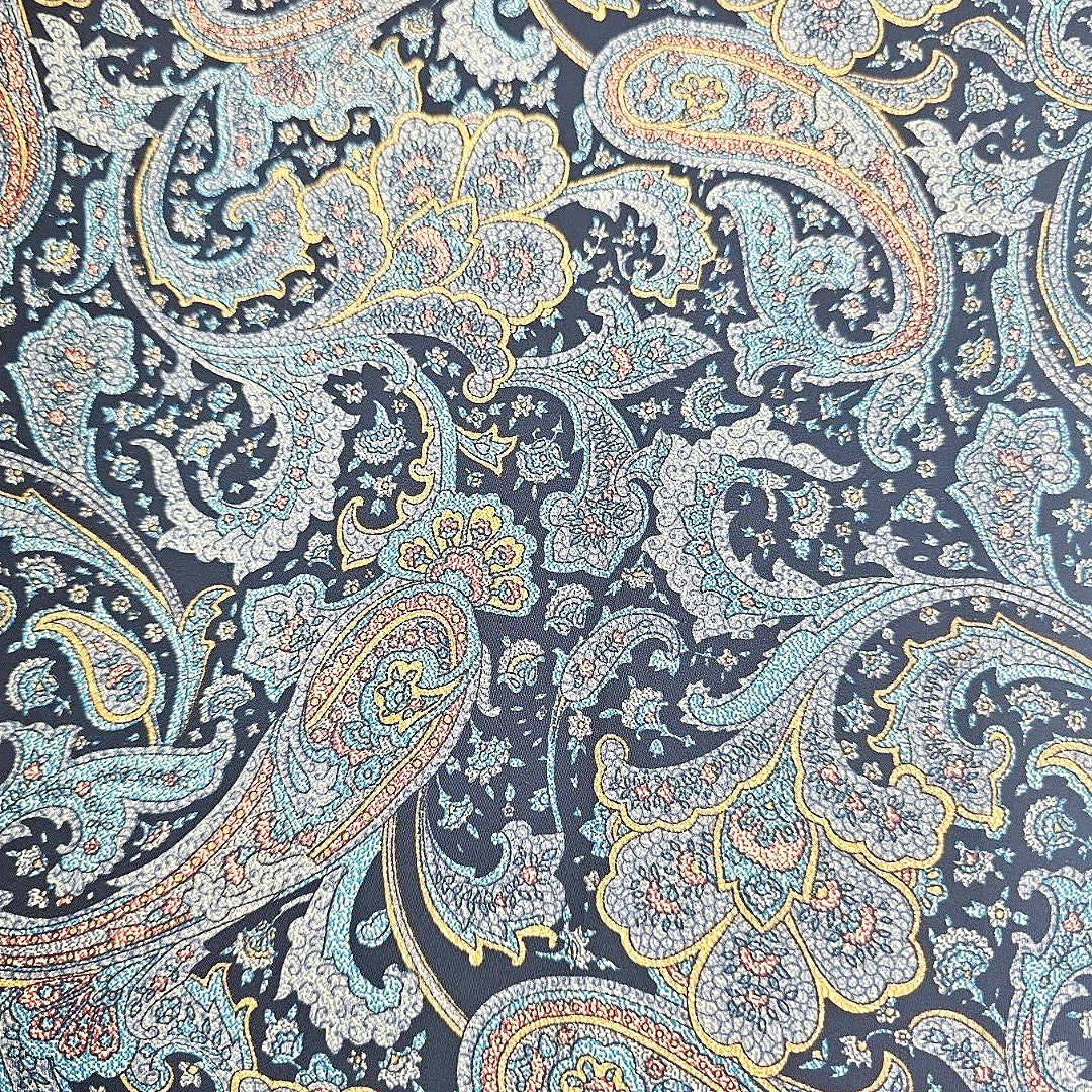 Paisley Crepe Fabric - EB13566 - Flat fabric