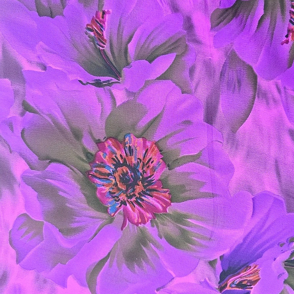 Floral Crepe Fabric - EB13567 - Flat fabric