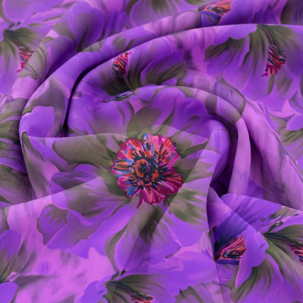 Floral Crepe Fabric - EB13567 - Swirl