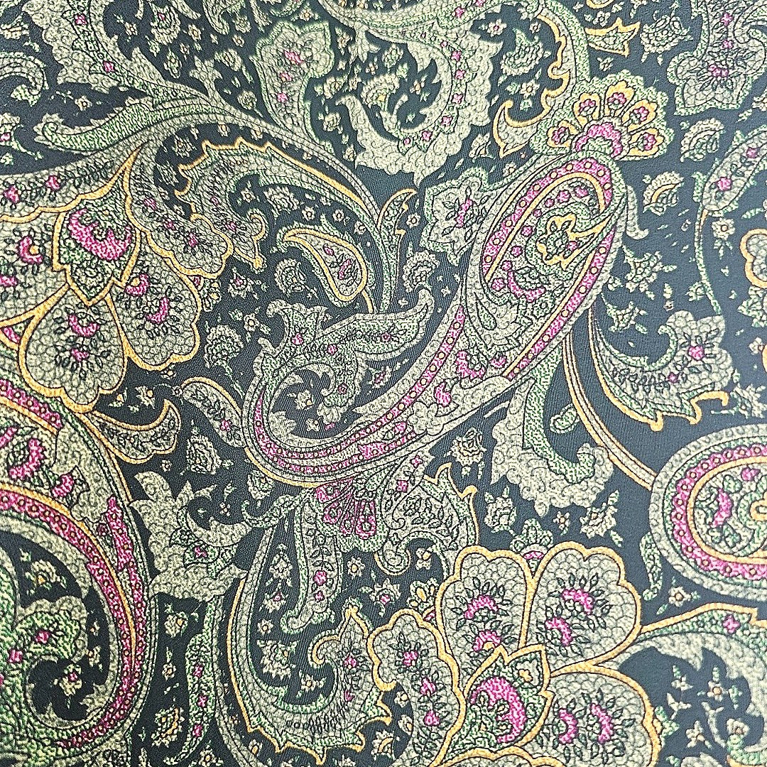 Paisley Crepe Fabric - EB13568 - Flat fabric