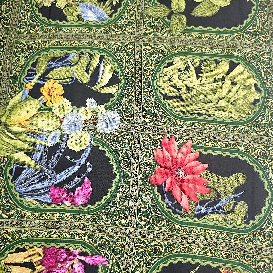 Floral Crepe Fabric - EB13569 - Flat fabric