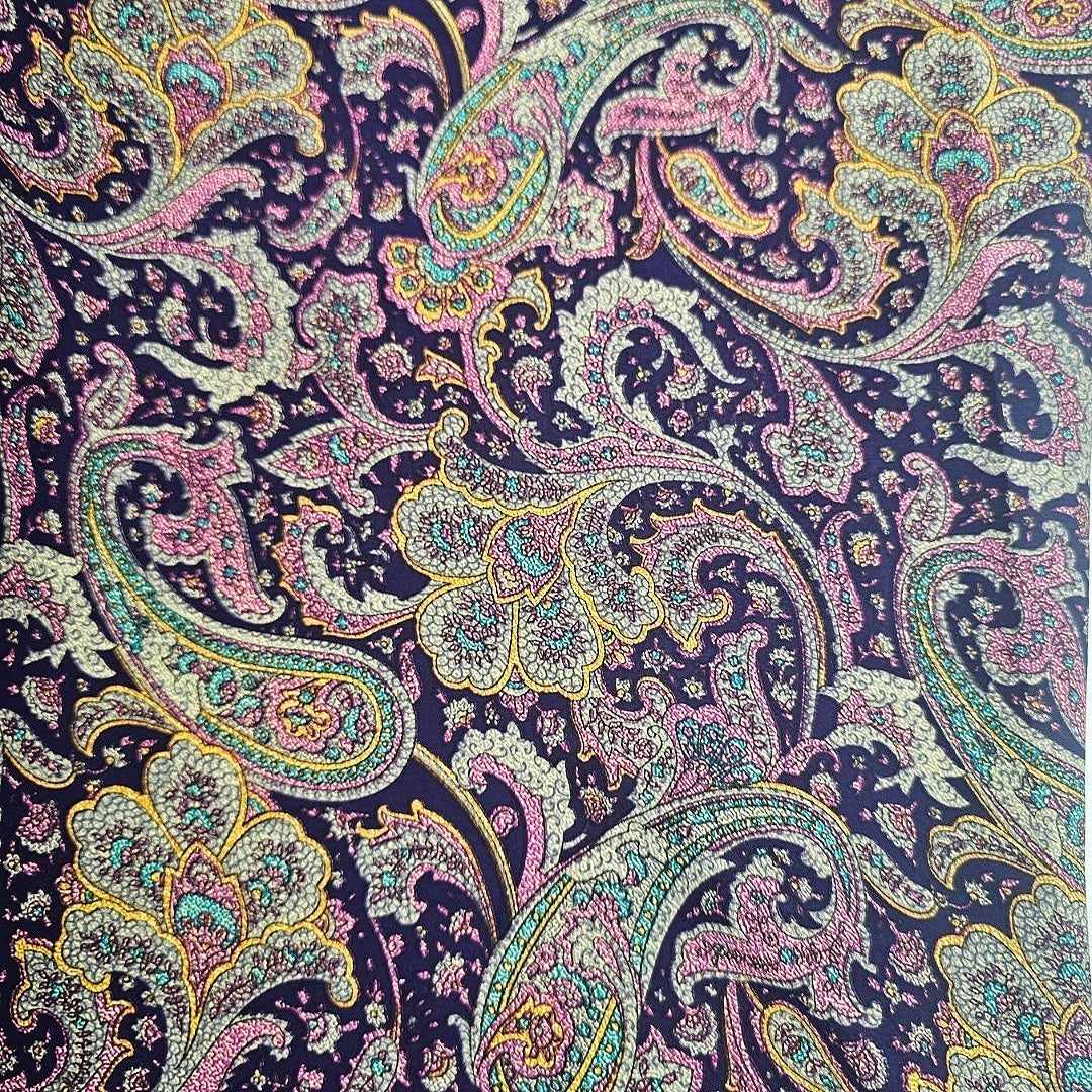 Paisley Crepe Fabric - EB13570 - Flat fabric