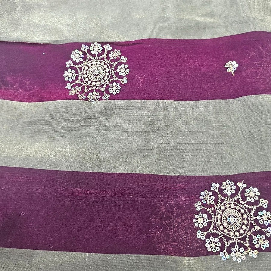 Embroidery Tissue Fabric - EB13571 - Flat fabric