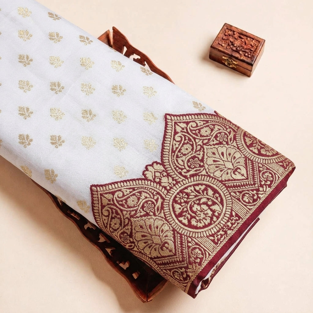 Zari Border Semi Banaras Fabric