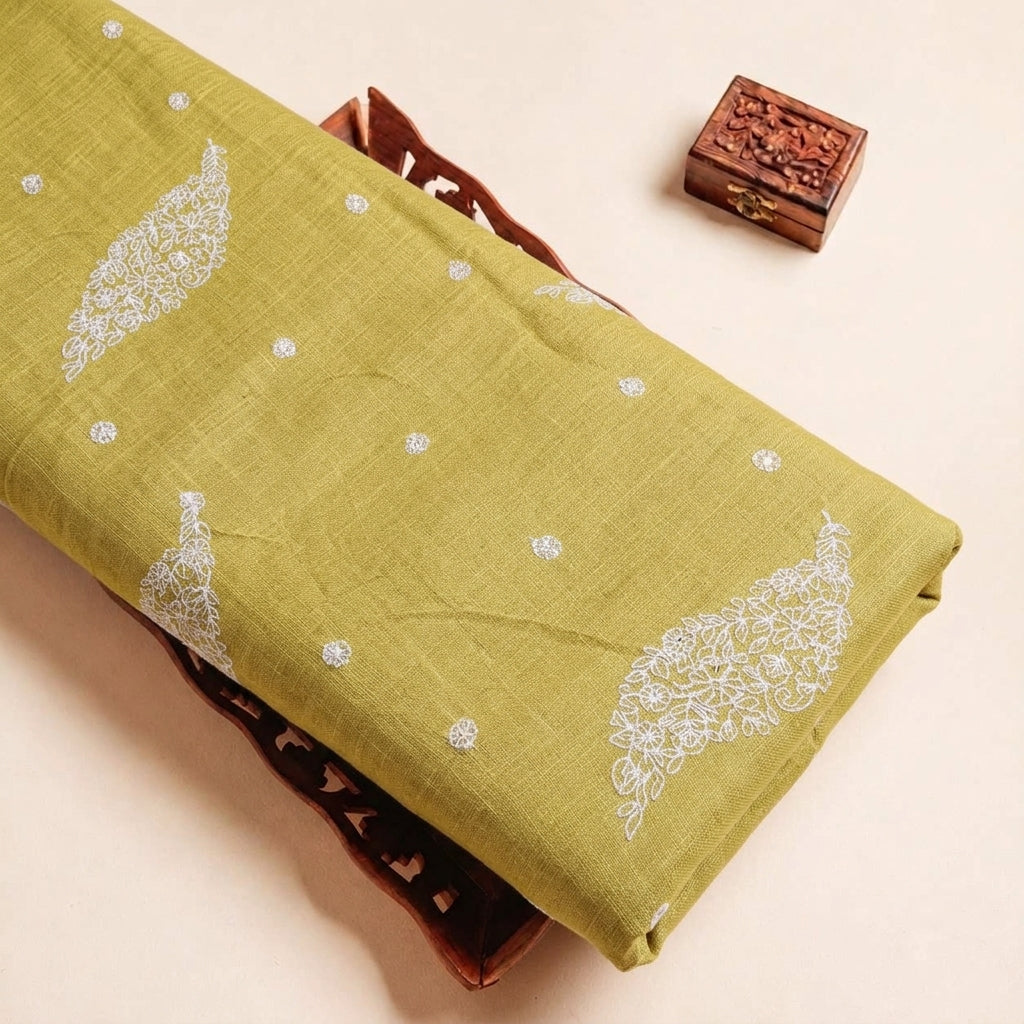 Embroidery Linen Fabric - EB13580 - tray_3